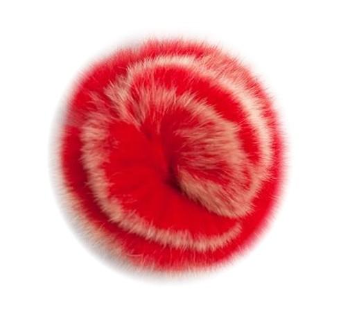 Red & Cream Faux Fur