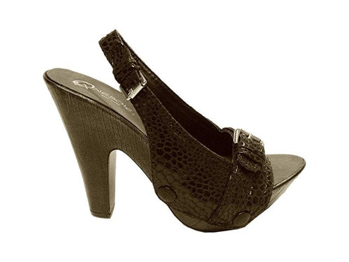 Sling Back - Brown Lizard