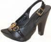 Sling Back - Black Topaz